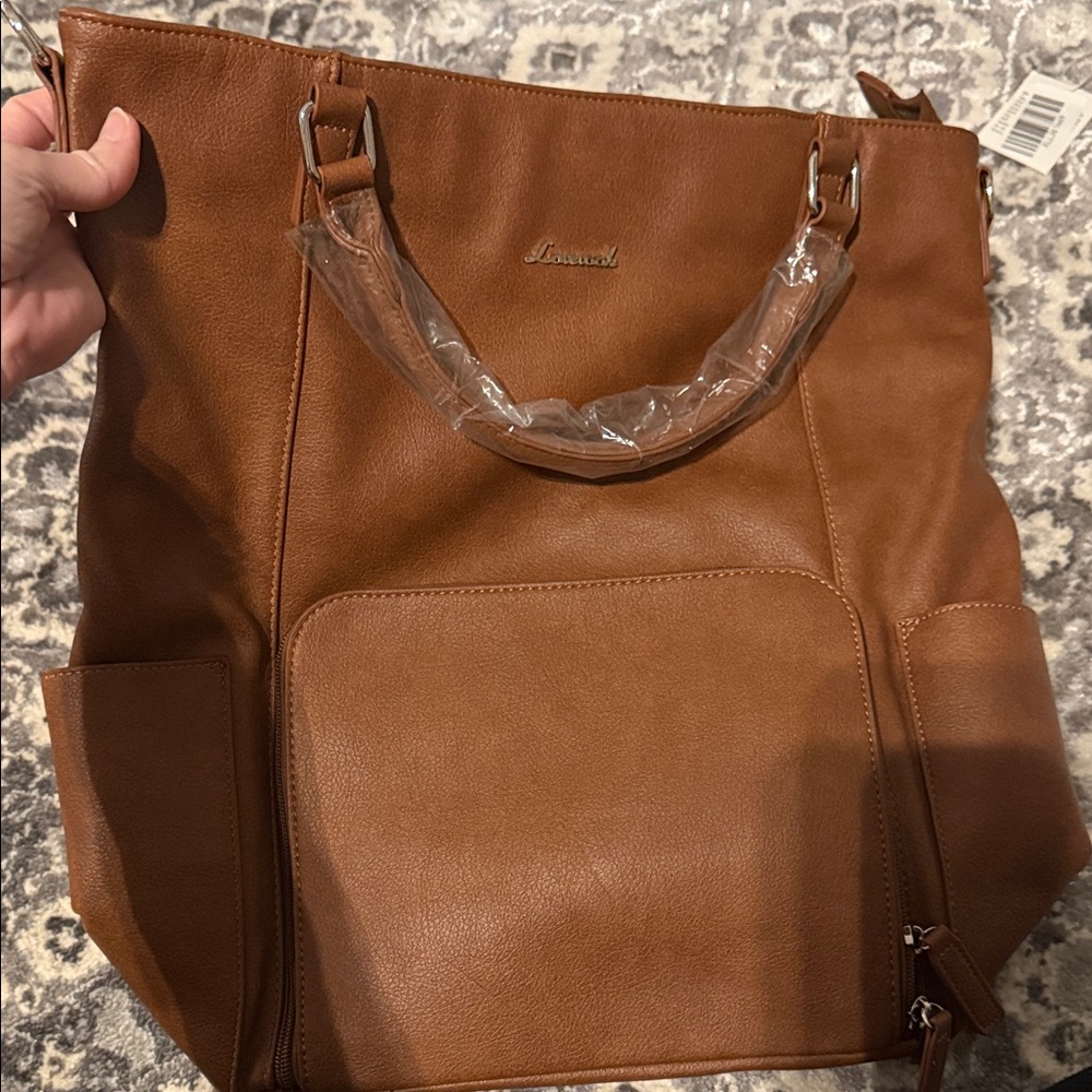 Lovevook Brown Tote Bag/Backpack